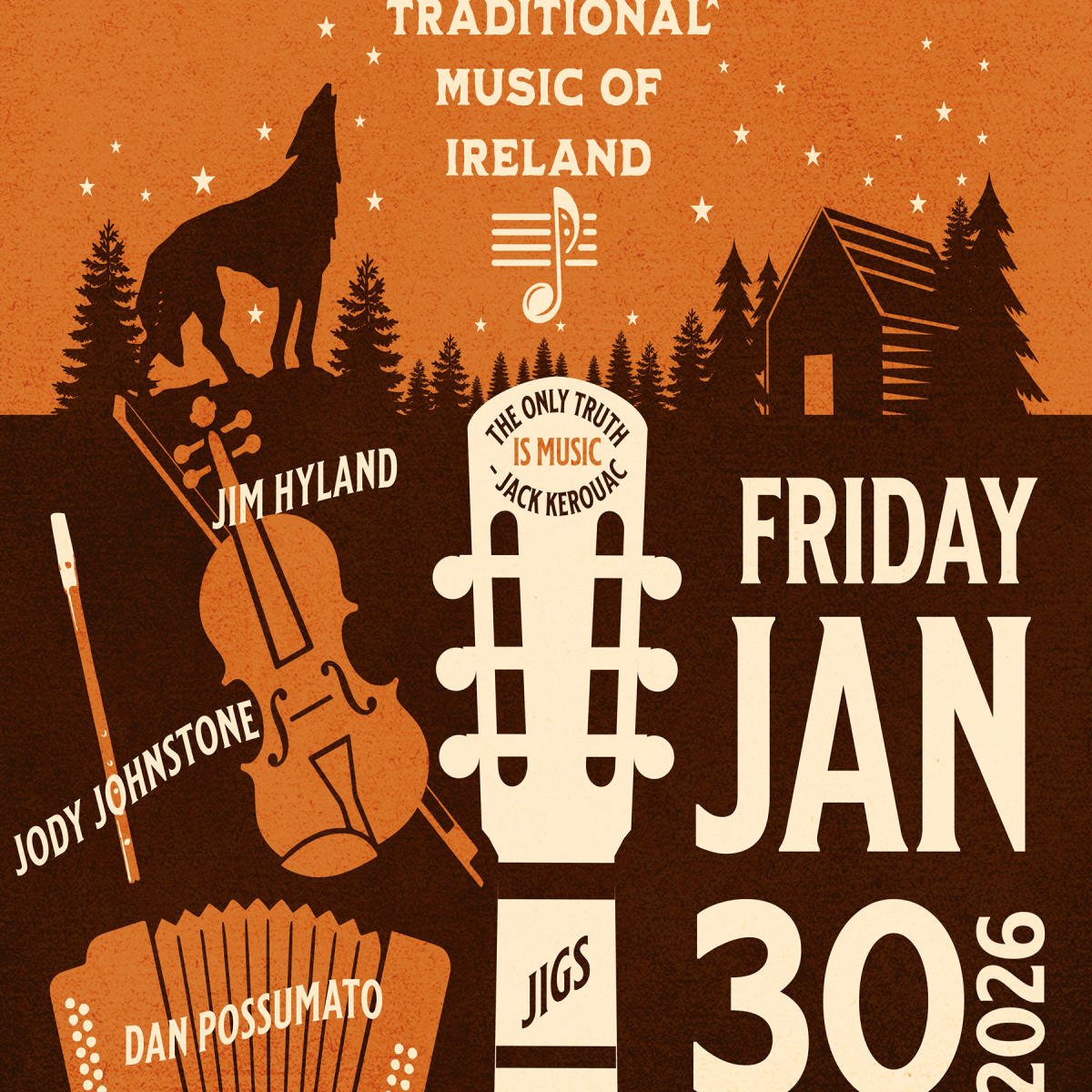 DJ Denis is live on the air right now and is giving you a chance to win the last FREE pair of guest list passes to Trad Night with Dan Possumato, Jim Hyland and Jody Johnstone next Friday (January 30th) at 7:30 PM in Camden Opera House (29 Elm Street)!  weru.org