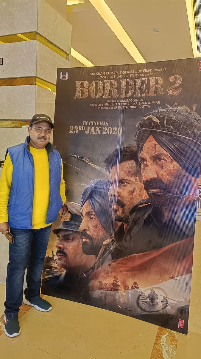 Partho701's tweet photo. Now at my City Multiplex to watch #Border2 Bharat Maata ki Jai 🇮🇳
@iamsunnydeol ji @TSeries @nidhidutt #BhusanKumar #JPDutta #AnuragSharma
@vicharabhio https://t.co/RGDzC5glU2