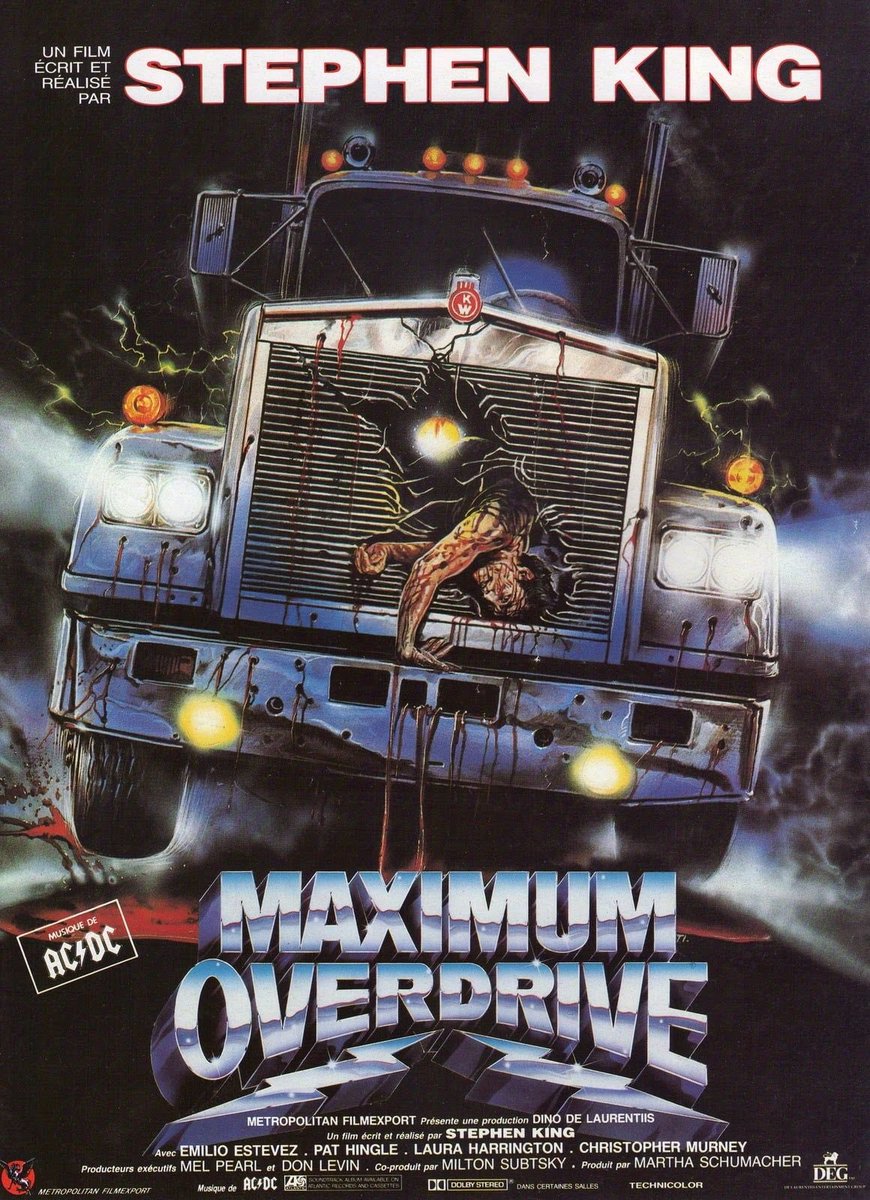 horrorcityfilms's tweet image. 🩸🩸🩸🩸🩸🩸
📼 Maximum Overdrive                 
📆 1987
⏱️ 1h37 
💀 Stephen King   
🩸🩸🩸🩸🩸🩸

#FilmsHorreur #MaximumOverdrive 

🎥⬇️⬇️⬇️