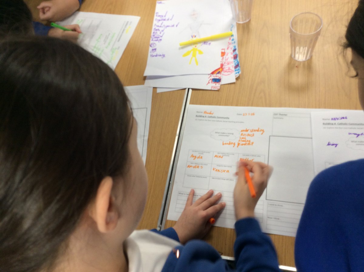 MSJBolton's tweet photo. Here are a couple of pictures from @StPeterPaulPri taster session today, where they had a tour of the school, had a Religious Studies lesson which involved People Bingo and more Catholic teaching. #MSJCommunity #TasterSession @MountStJosephR1 https://t.co/EDwIVYfuTz