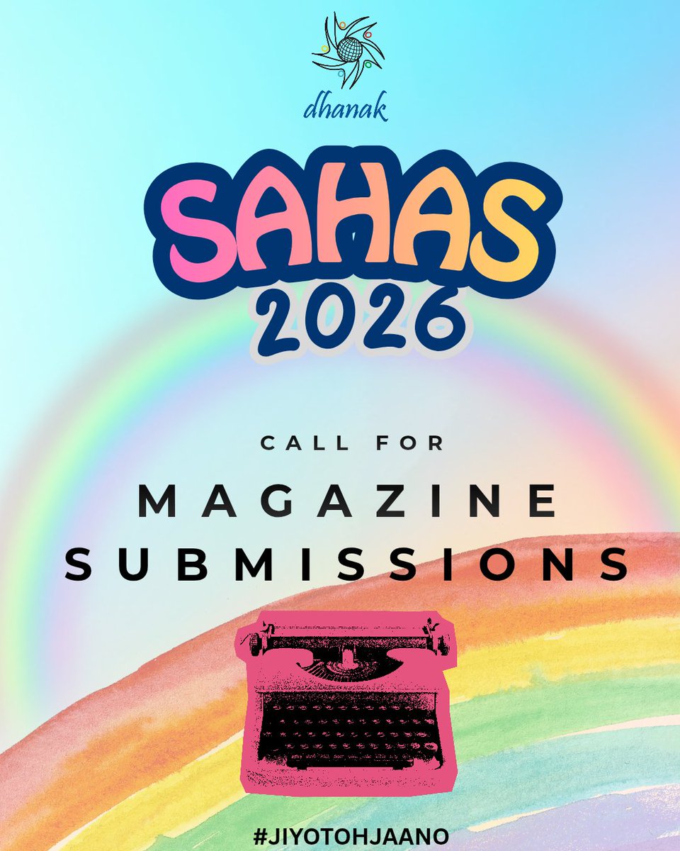 Dhanak_Humanity's tweet photo. Most awaited event is here!
Call for SAHAS Magazine for all of you 🎉 Are you excited for it ? 
Send your work Now ❤️ Get featured in our Annual Magazine. 

#Sahas2026 #eventsindelhi #dhanakFest
#DhanakOfHumanity #couplegoals 
(Dhanak Got Talent) (Couple Reels) (Couple Video) https://t.co/98JYicvGIy
