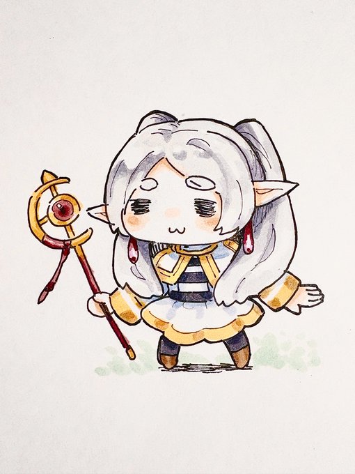 たまにはアナログで^^ ちょっとやる気あるフリーレン