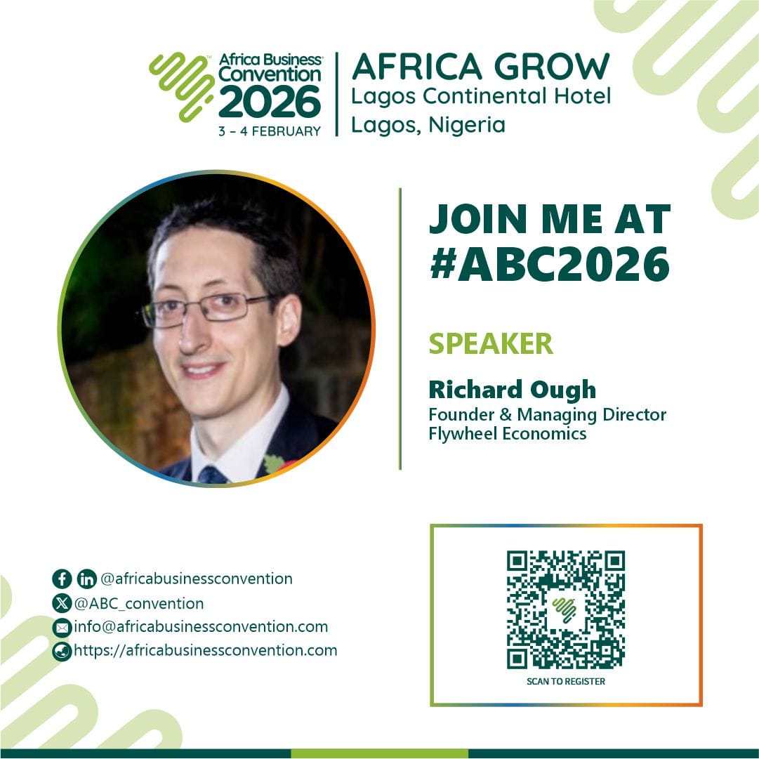 #MeetABC2026Speakers 

Africa Business Convention is proud to announce Richard Ough, <a href="/Richard_Ough/">Richard Ough</a>, Founder &amp; Managing Director, Flywheel Economics, as one of #ABC2026 speakers.