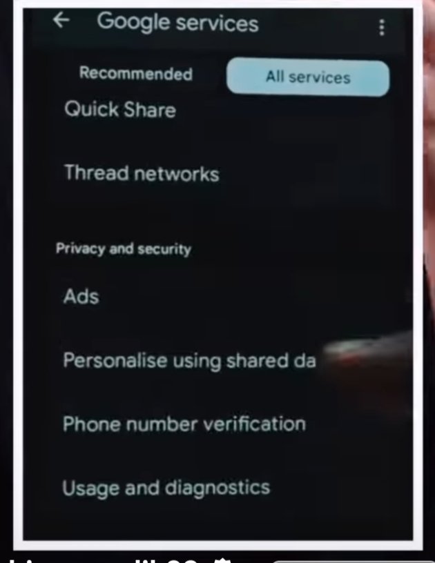अगर आपके फोन की बैटरी बहुत तेजी से डाउन हो जाता हैं और 1.5gb data एक दम खत्म हो जाता है तो यह खबर आपके लिए 👇

::अपने फोन की सेटिंग में जाना नीचे स्क्रॉल करना तो आपको गूगल दिखाई देगा इस पर क्लिक करना 

::All services लिखा आएगा उसमें जाकर नीचे स्क्रॉल करना personalised using share
