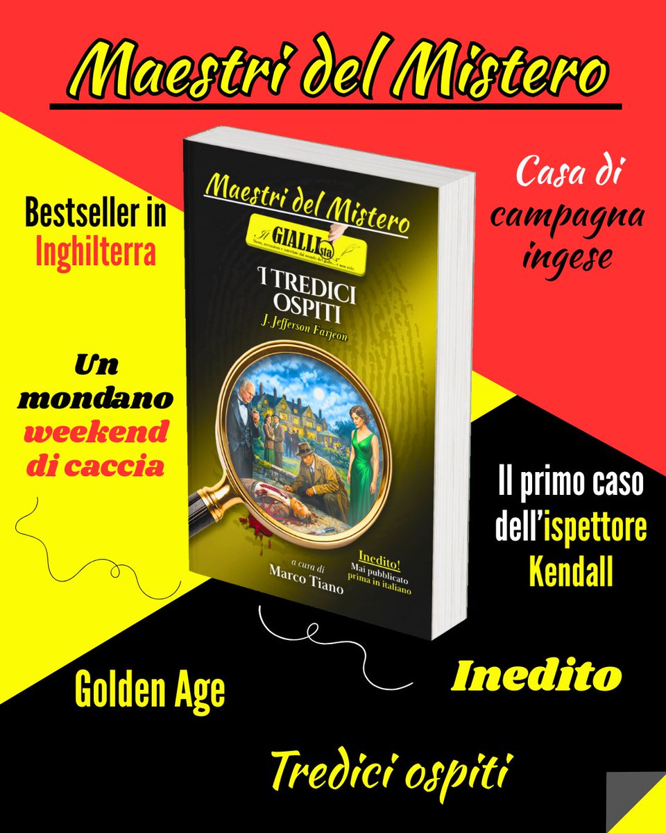 GiallistaIl's tweet photo. 🔸Bestseller in UK
🔸Per la prima volta in italiano
🔸Uno dei titoli di maggior successo della #BritishLibraryCrimeClassics 
🩸Un'attrice, un pittore, un giornalista, una scrittrice, una vedova... chi di loro è l'assassino?
🔗https://t.co/F1fLfg8y8f @CasaScrittori @amantilibri https://t.co/wenhmwo97e