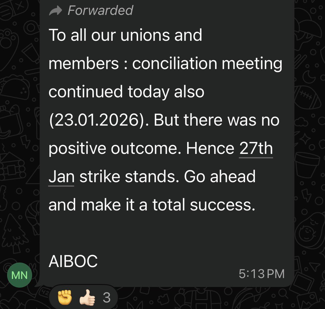 RedSaluteIn's tweet photo. 27th All India Bank Strike Stands https://t.co/SC1KmlUcoG