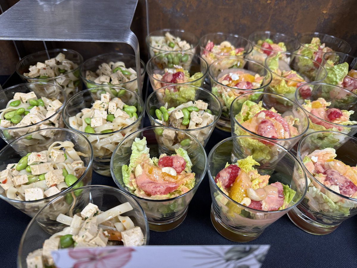 awsaxton's tweet photo. Wow! Blown away by the food sampling at the convention center. Imagine one of the lunches with this. Everything was great! #fabfood #fabconeu https://t.co/UVsWBxJzvT