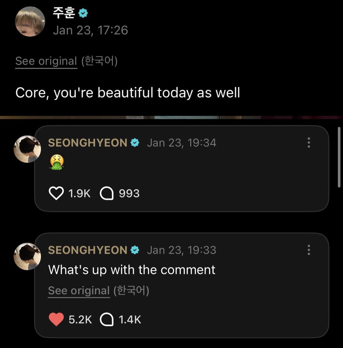 huecortis's tweet image. he remembered he was a kpop idol