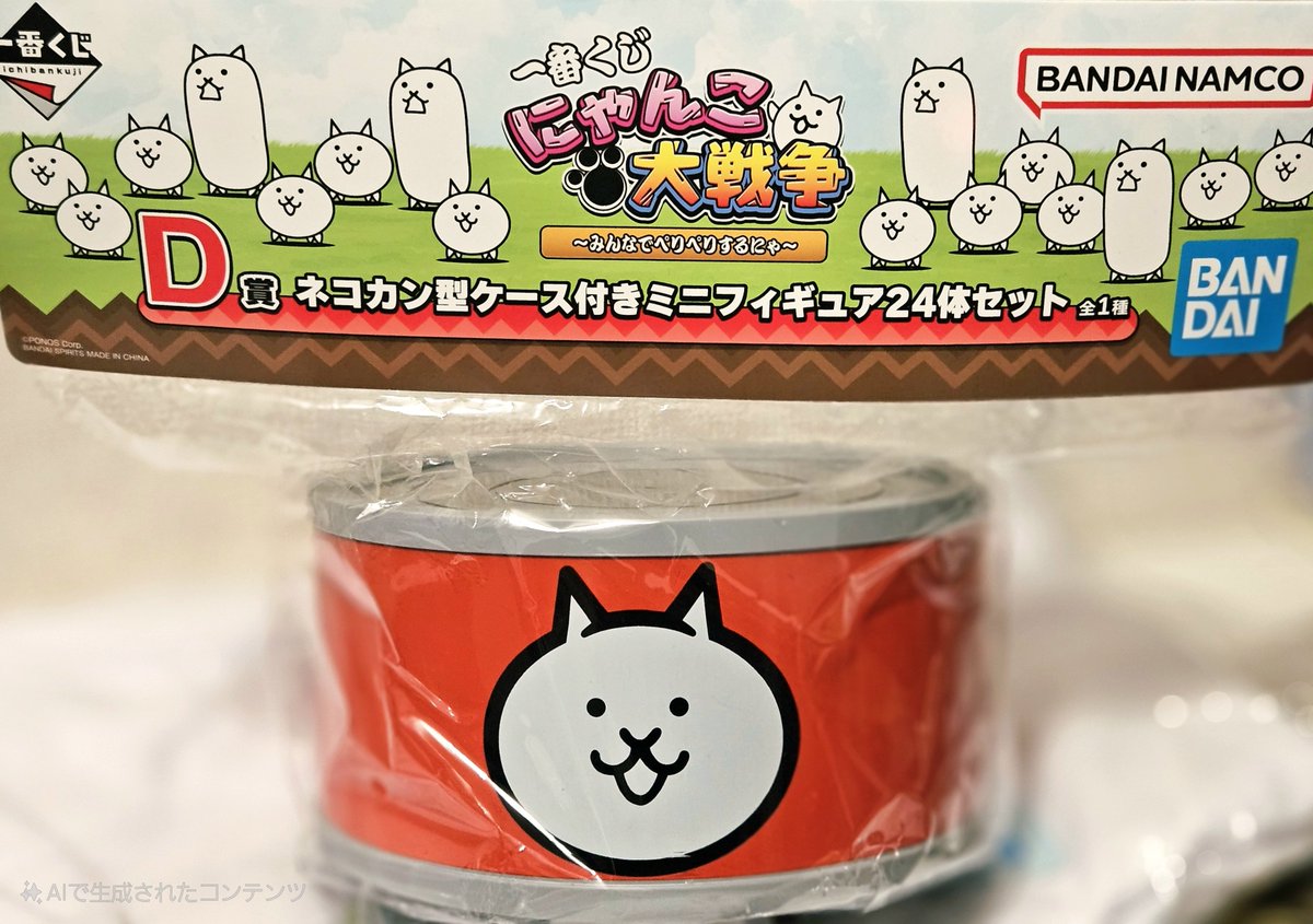 一番くじ にゃんこ大戦争 ～みんなでペリペリするにゃ～｜一番くじ倶楽部｜BANDAI SPIRITS公式 一番くじ情報サイト にゃんこ大戦争 一番くじ　ネコカン型ケース付きミニフィギュアセット 24体