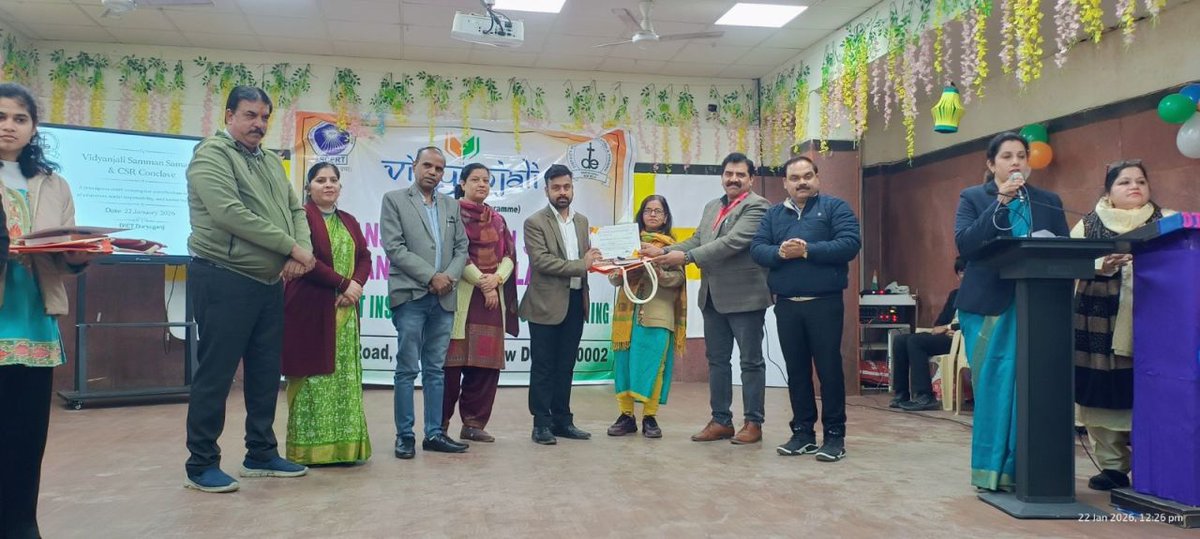 ecoexfoundation's tweet photo. 🏆 Proud Moment for EcoEx Foundation!

Honoured to receive a Certificate of Achievement from DIET, Darya Ganj (New Delhi) for our contribution to the Vidyanjali Program. This recognition strengthens our commitment to community engagement and education-led impact. https://t.co/9WecP5MhH1