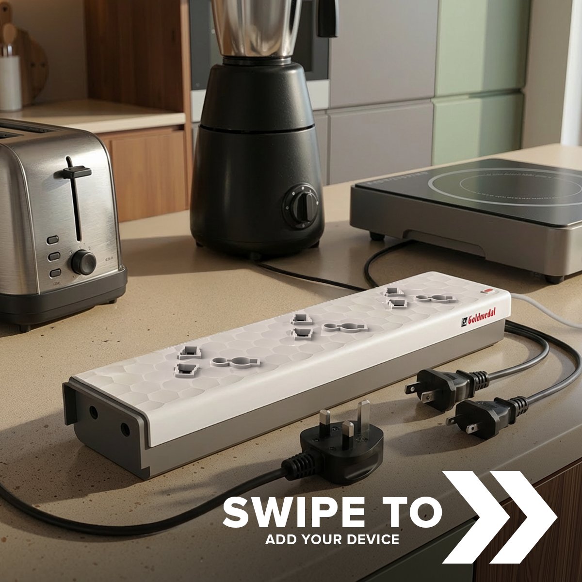 goldmedalindia's tweet photo. More sockets, less chaos. Ninja Power Strip with detachable adaptor brings order to your #GharKaResolution
#Goldmedal #GoldmedalElectricals #PowerStrip #Adaptor https://t.co/m1JdxbSwlM