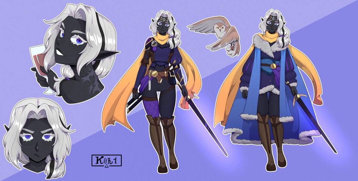 K0r1_Robit's tweet image. Nayeera ,Bladesinger Wizard and Cleric