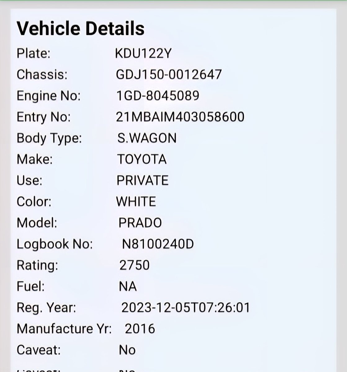 champe_official's tweet photo. This is the car that killed Bill. Every Kenyan must know that both the vehicle and the driver were released.
This raises serious questions about our justice system and the protection of those responsible.
Silence is not an option. We demand accountability.
#JusticeForBillKaunda https://t.co/56Vde7Y0MW