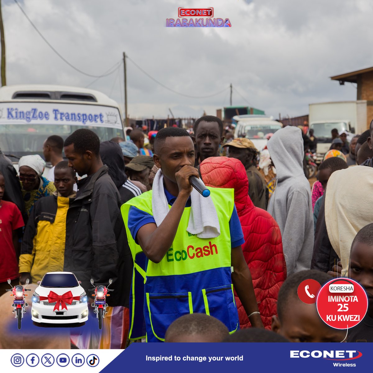 Econet Irabakunda iko karibu na wateja! 💙 

Kuanzia Rwibaga–Ijenda hadi Kajaga (Mutimbuzi), tunasaidia usajili, SIM swap na huduma ya moja kwa moja. Kila simu ni muhimu ⏱️ 

Piga, kusanya pointi!*123# 📞 #EconetIrabakunda #OnTheGround