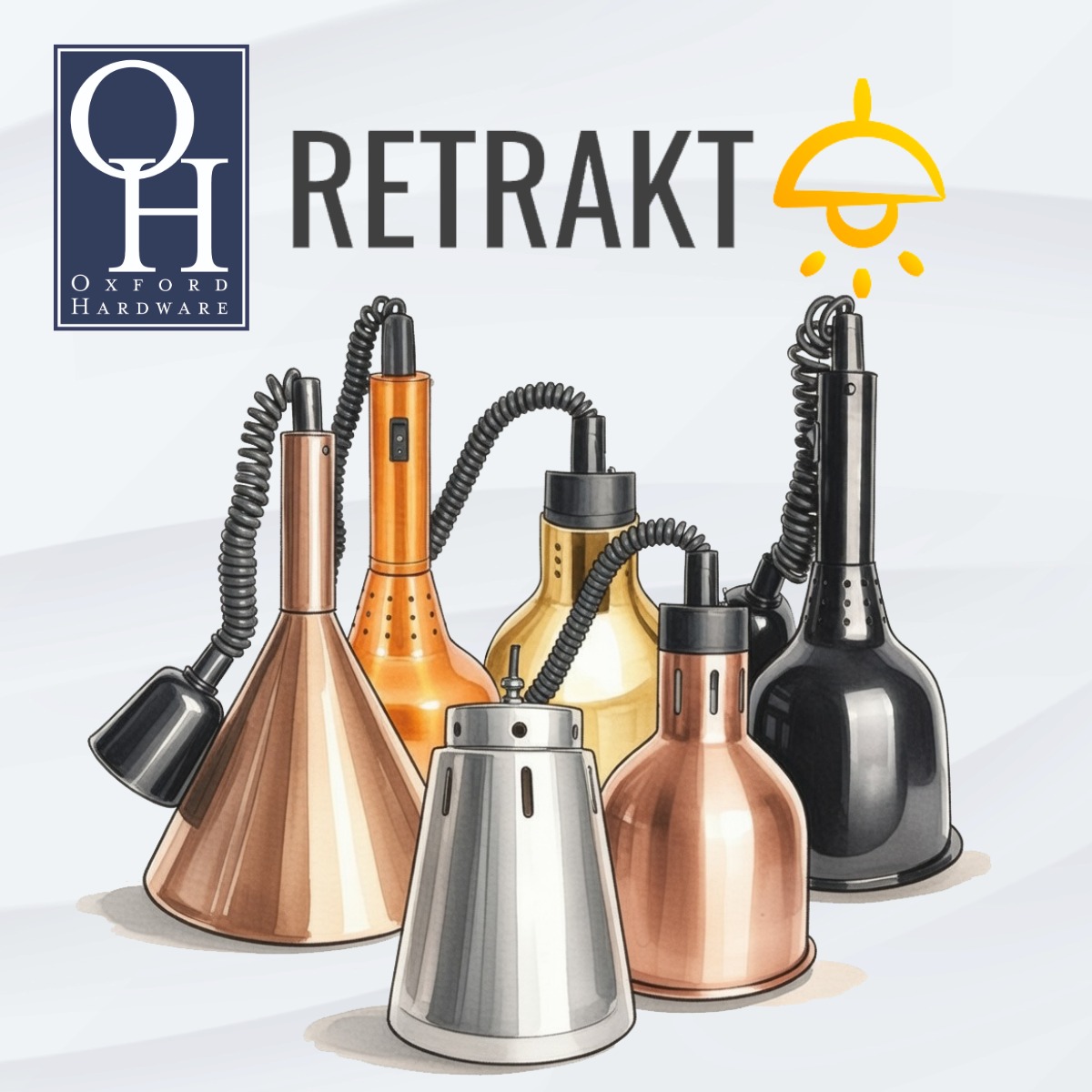 RETRAKT Rise &amp; Fall Shades that work as hard as your kitchen does 💪 Sleek, reliable and built for everyday commercial use, they bring smooth performance and clean looks to any catering space. #RETRAKT #Catering #Lighting

📧 sales@oxfordhardware.co.uk
🌐 oxfordhardware.co.uk
