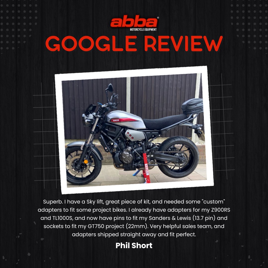 ⭐ Another 5-star review! ⭐

Riders love their abba skylift — built to last a lifetime and make bike maintenance safer and easier. 🏍️💪

Check out our full range: abbastands.co.uk

#abba #abbaskylift #motorcyclelife #builtforlife #5starreview
