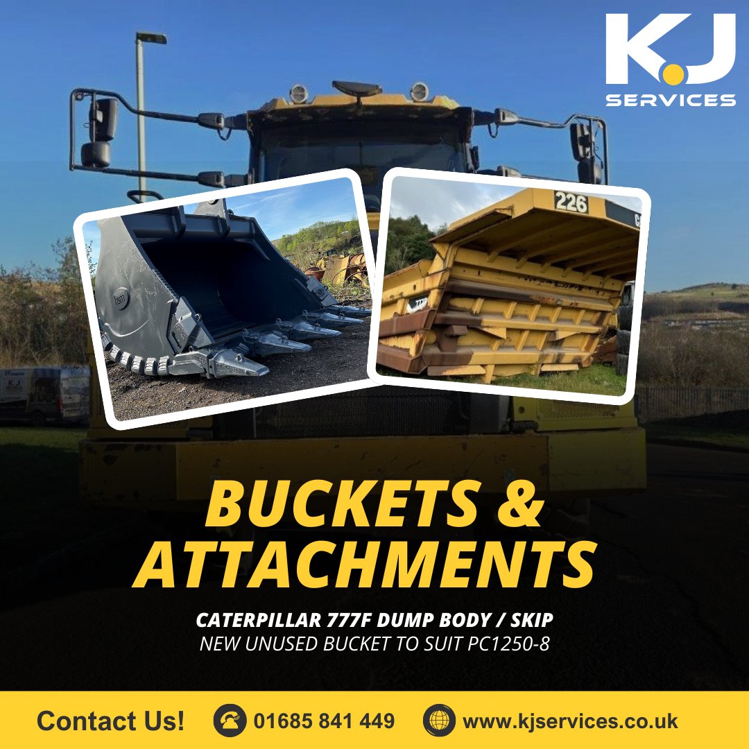 KJ_Services's tweet image. FOR SALE at KJ Services

📦 New Unused Bucket
 • Suits: PC1250-8
 • Make: Hi Spec Mfg
 • Ref: DL2771

📦 CAT 777F Dump Body / Skip
 • Model: 777F
 • Serial No: JRP

📞 01685 841 449
 📧 enquiries@kjservices.co.uk

#KJServices #PlantParts  #HeavyMachinery