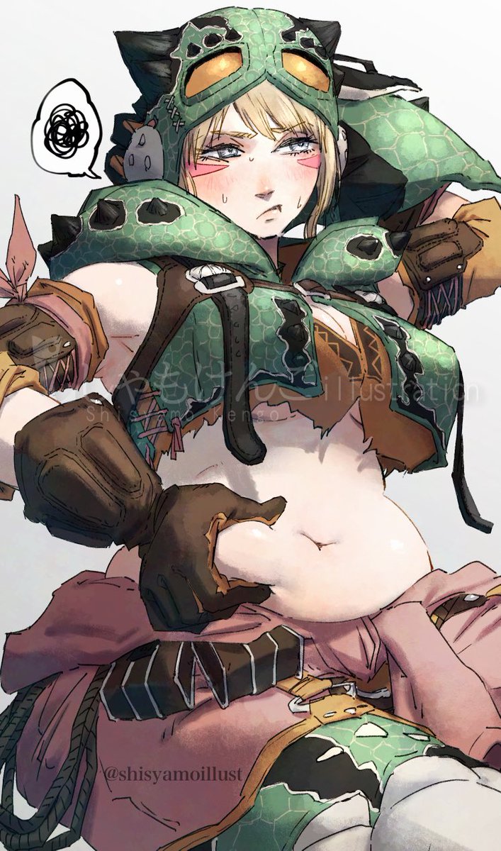 最近モンハンできてなくて…

こちらは狩りに行かなすぎてお腹がポッチャリしてきたシシャモ（Myハンター）です。

#MHWilds #モンハンワイルズ