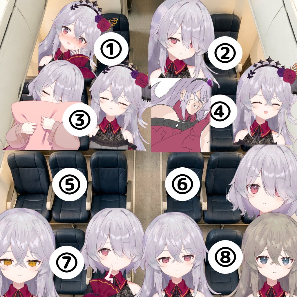 これから8時間のフライト 
あなたはどこに座る？

よかったら理由もつけてみて💭