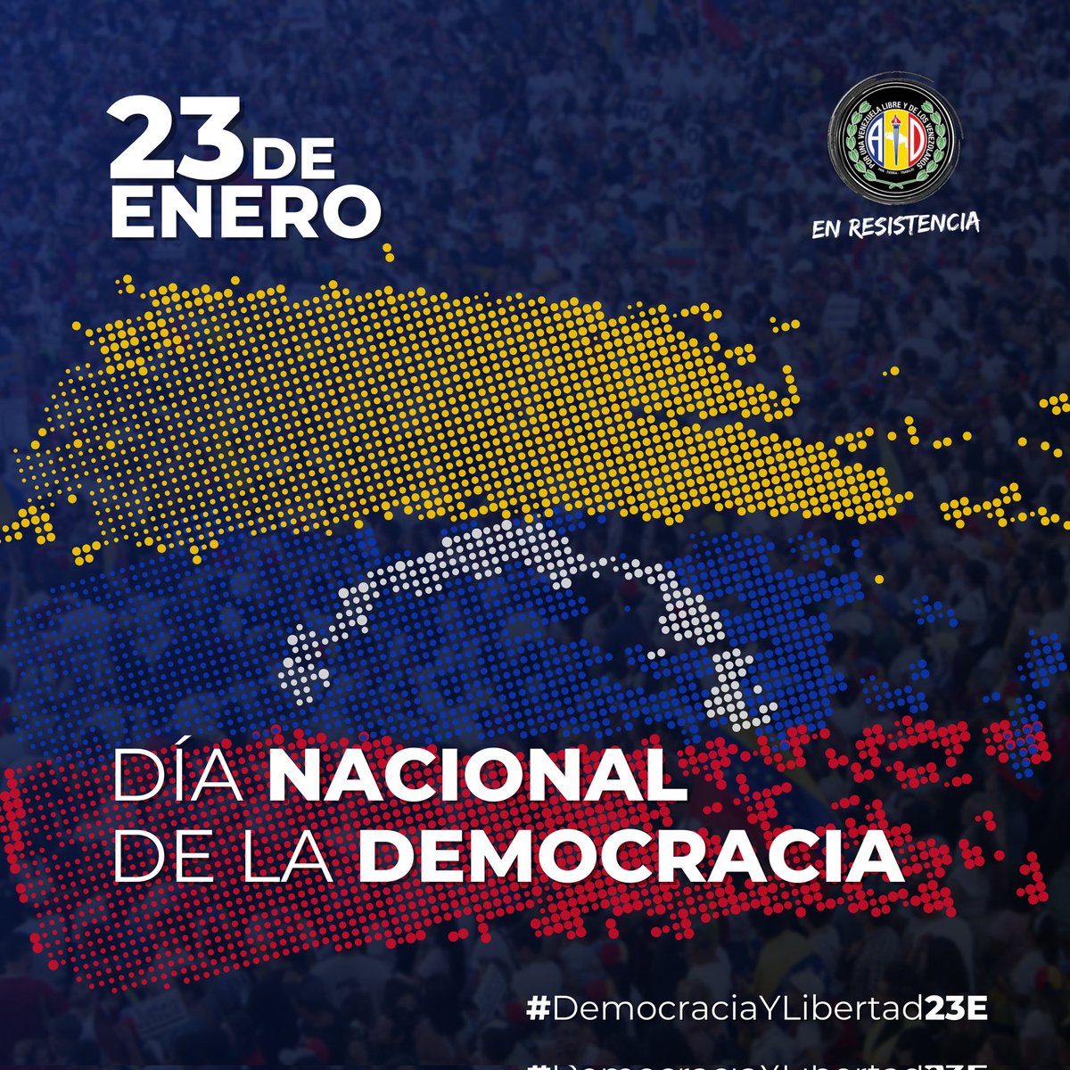 ADOrganizacion_'s tweet image. El 23 de enero es una referencia para la unidad de Venezuela y el renacer de la esperanza democrática, por un país libre, próspero y en paz. #DemocraciaYLibertad23E