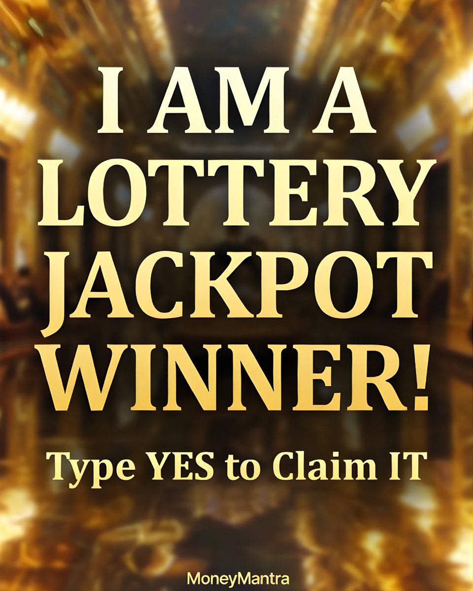 imoneymantra's tweet image. I am a lottery jackpot winner .
Affirm 'YES' and Claim it✨  

Say it with belief.
Feel it with confidence.

Claiming Lottery WINs?
Check the first comment 👇