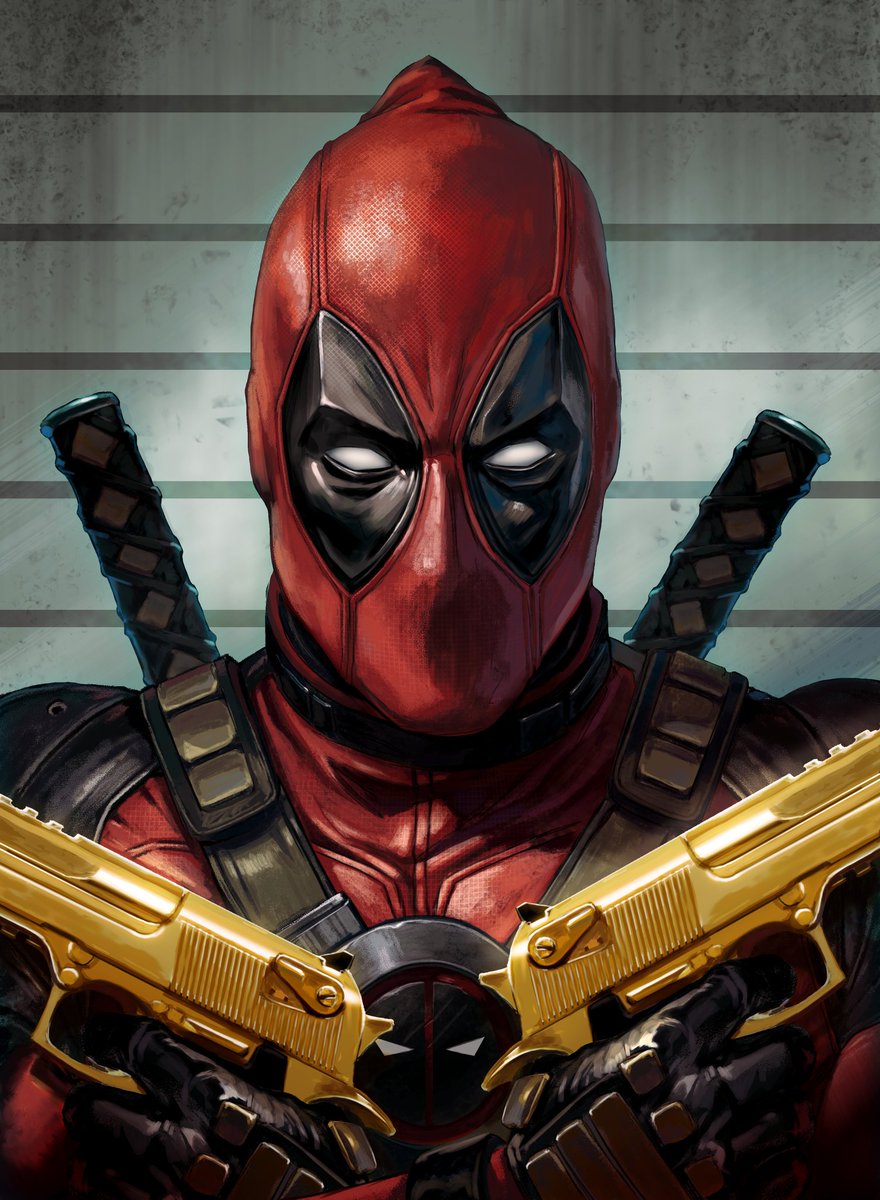 BenBradi's tweet photo. Maximum effort for everyone's favourite! Deadpool! ❤️ @robertliefeld https://t.co/xaGGQEL5Au