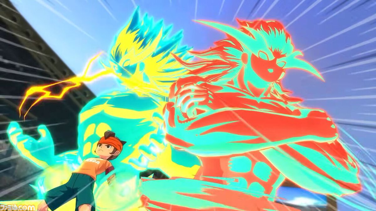 famitsu's tweet photo. 『イナズマイレブン 英雄たちのヴィクトリーロード』無料大型アップデート“アレス・バサラシードDLC”のPVが公開
https://t.co/XbOlVwoOhY

稲森明日人の物語が初めてゲームになって登場。新システム“オーバーライド”の実装や、“バサラシード”の配布も。DLC第2弾は1月28日に配信予定。 https://t.co/CKaNmqgjnu