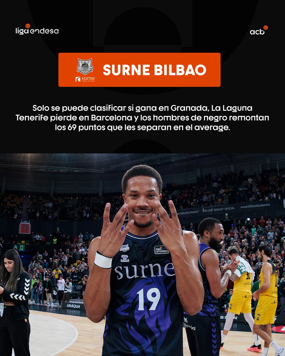 ACBCOM's tweet image. 🎟️ 𝐄𝐋 𝐔́𝐋𝐓𝐈𝐌𝐎 𝐁𝐈𝐋𝐋𝐄𝐓𝐄 𝐏𝐀𝐑𝐀 𝐋𝐀 #CopaACB 

➡️  La Laguna Tenerife @CB1939Canarias
➡️ Surne @bilbaobasket