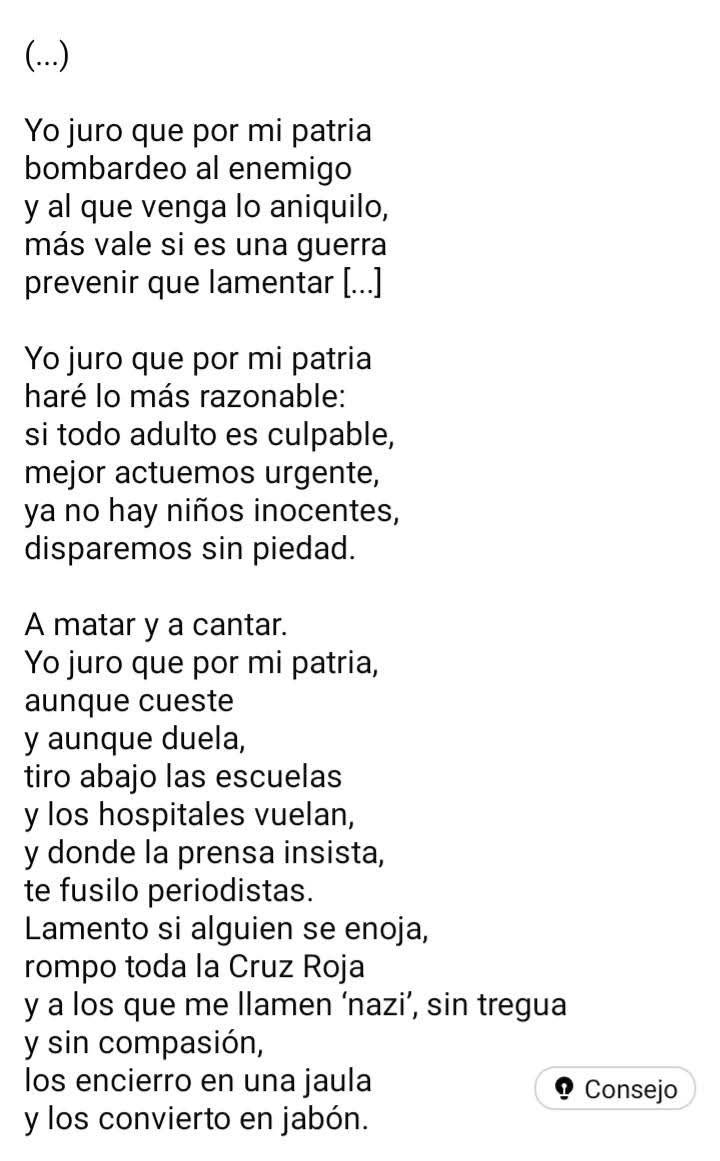rodriguezpuppo's tweet photo. UNA LETRA BASTARDA QUE ES INCITACIÓN AL ODIO. Censura NO. Fiscalía SI
Tus derechos tienen límites. Y esos limites los impone los derechos de los demás.
Cuando hablan de Patria es porque son palestinos una semana y la otra.. iranies..y la otra venezolanos de Maduro.
La patria de ellos es el Eje del Mal en el mundo. 
El recurso de estas murgas es apelar al odio antisemita para evitar criticar al gobierno propio por tarifazos pasaportes mal hechos, conflictos de intereses, fraude ideológico electoral por promesa de no impuestos etc. La cómoda es pegarle a Israel o Trump. Ganando minutos de espectáculo en eso se olvidan de Juan Castillo, Oddone y Orsi. 
Son muy poquita cosa. No son expresiones de cultura. Es barbarie pura y dura. Son Maduro y Jameini con voz de borrachines y cada tanto afinan en un coro. Se valen de una porción del pueblo cada vez mas inculta y formada para el resentimiento. 
Aguante Lucas Sugo,  ABBA  y  Vivaldi. 

Jrpuppo
