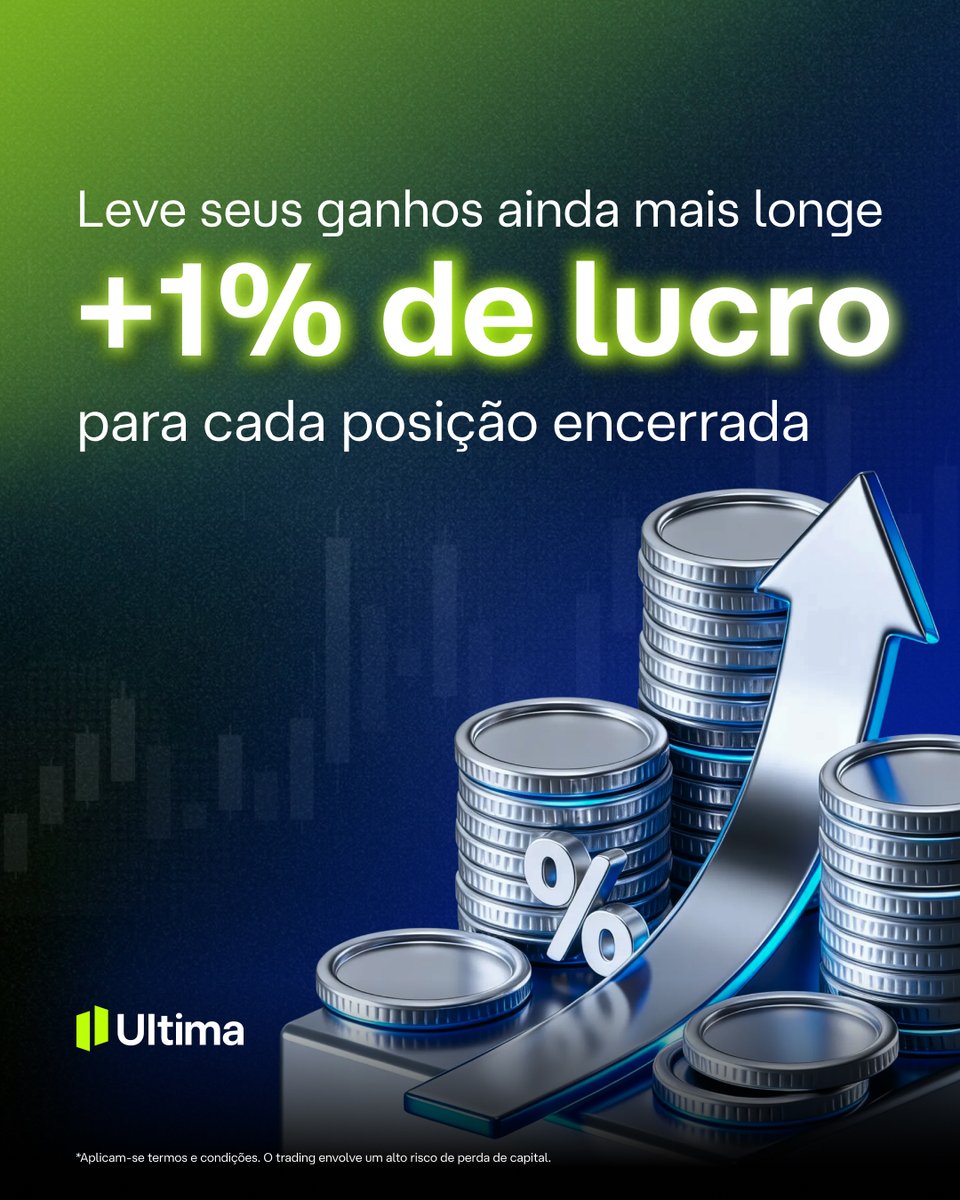 Agora, ao encerrar posições elegíveis, você pode receber 1% extra de lucro além dos seus ganhos normais de trading. Bem interessante, né?

É uma forma simples de ganhar um pouco mais enquanto opera.

🔗 Junte-se a nós hoje cutt.ly/GthkYoQV

*T&amp;C aplicáveis.

#UM