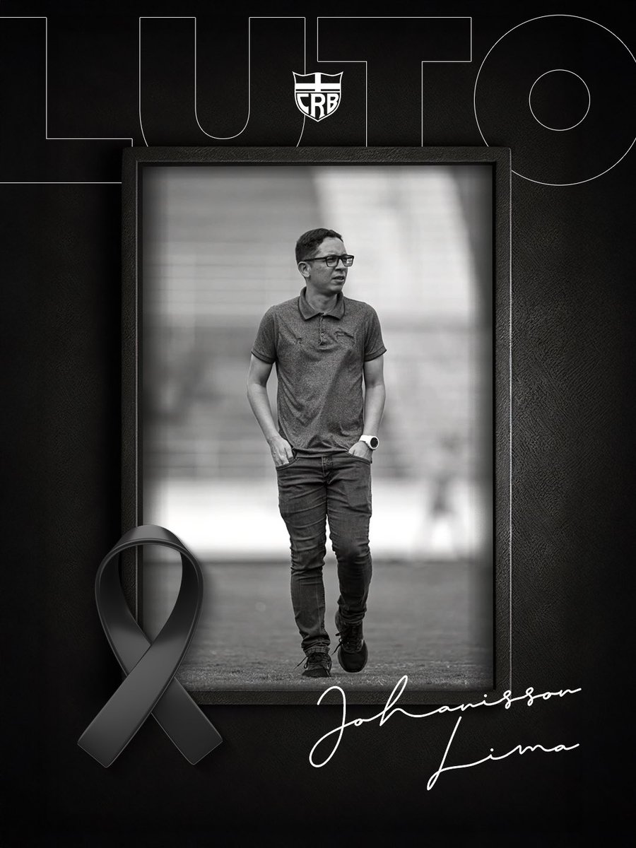 CRBoficial's tweet image. 🖤 É com profundo pesar que o Clube de Regatas Brasil comunica o falecimento de Johanisson Lima, conhecido carinhosamente como Joba, coordenador das categorias de base do CRB, ocorrido na manhã desta sexta-feira (23), aos 33 anos.

Ao longo de sua trajetória no Clube, em 5 anos,…