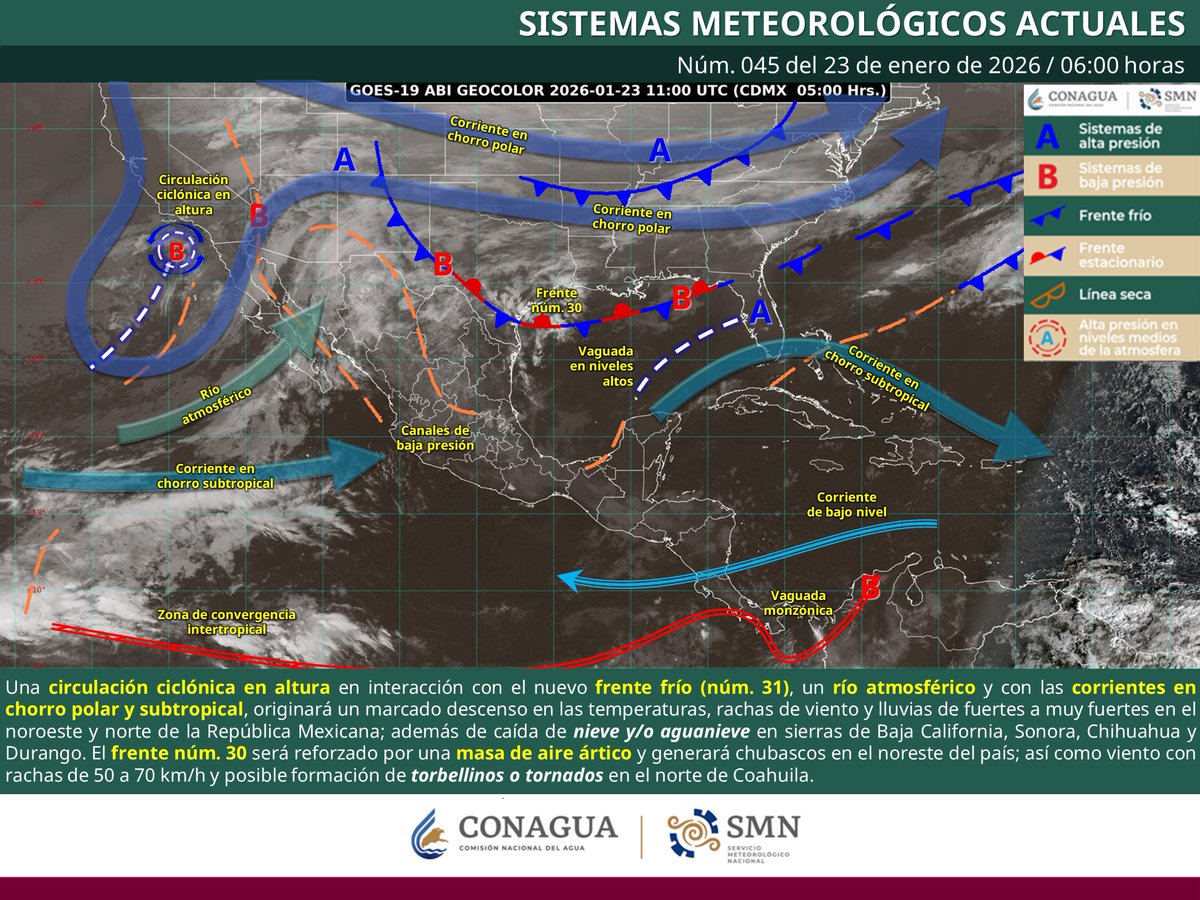 EnfoqueNoticias's tweet image. La tercera tormenta invernal traerá frío extremo, nieve, lluvias fuertes y vientos intensos en el norte y noroeste del país

enfoquenoticias.com.mx/nacional/terce… 

#TormentaInvernal #FrenteFrío #ClimaMéxico #AlertaMeteorológica