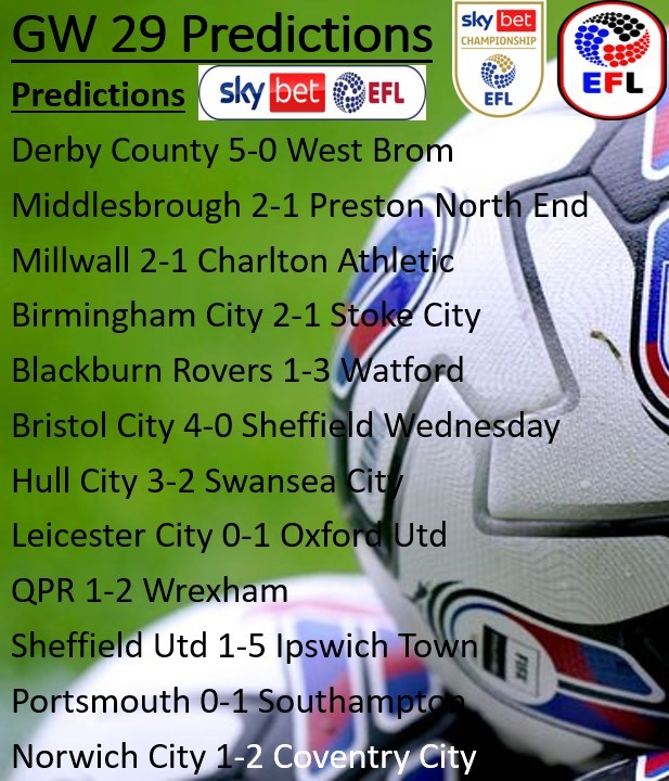 ZaneFootball15's tweet photo. #SkyBetChampionship #SkyBetChamp #SkyBetEFL #EFL #GsffrIOFantasy #GaffrIO #GWPredictions #TheZaneFootball15 #TheSkyBetChampionshipZane15 #ZaneFootball15
My GW 29 @SkyBetChamp Predictions & @GAFFR_io Team Reveal https://t.co/uk5qYBMAVF