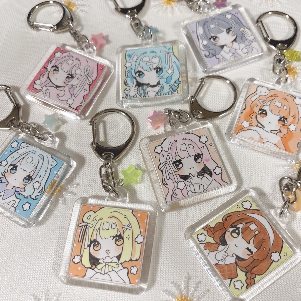 原画キーホルダーを作ってます🌟⋆꙳ #原画市_制作中