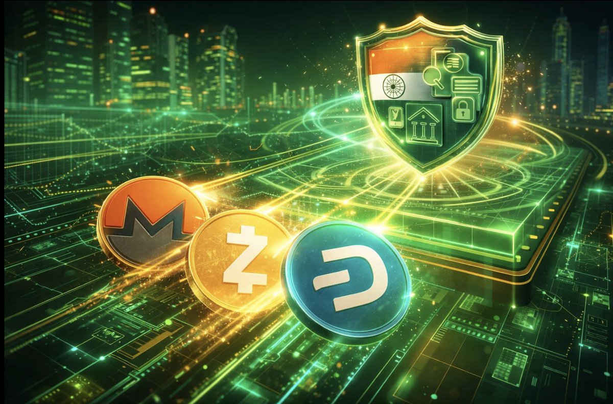 🇮🇳 India just told $XMR, $ZEC, and $DASH to pack their bags. The  financial regulator has ordered crypto exchanges to delist privacy-focused  coins, citing - you guessed it - money laundering risks. #