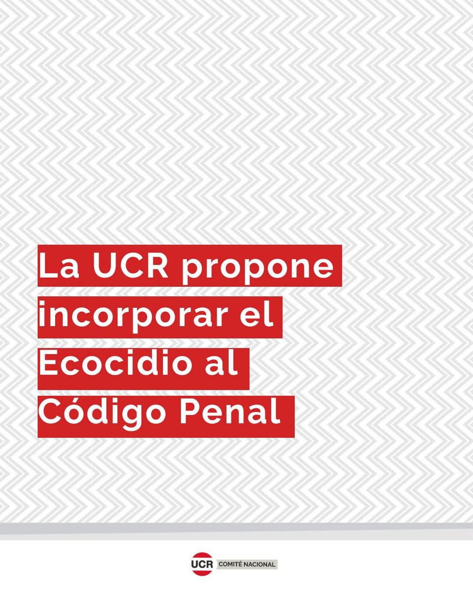mgcamera's tweet image. La UCR propone incorporar el Ecocidio al Código Penal.