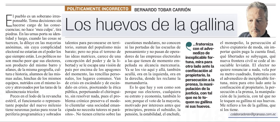 Comparto mi columna en Expreso hoy.