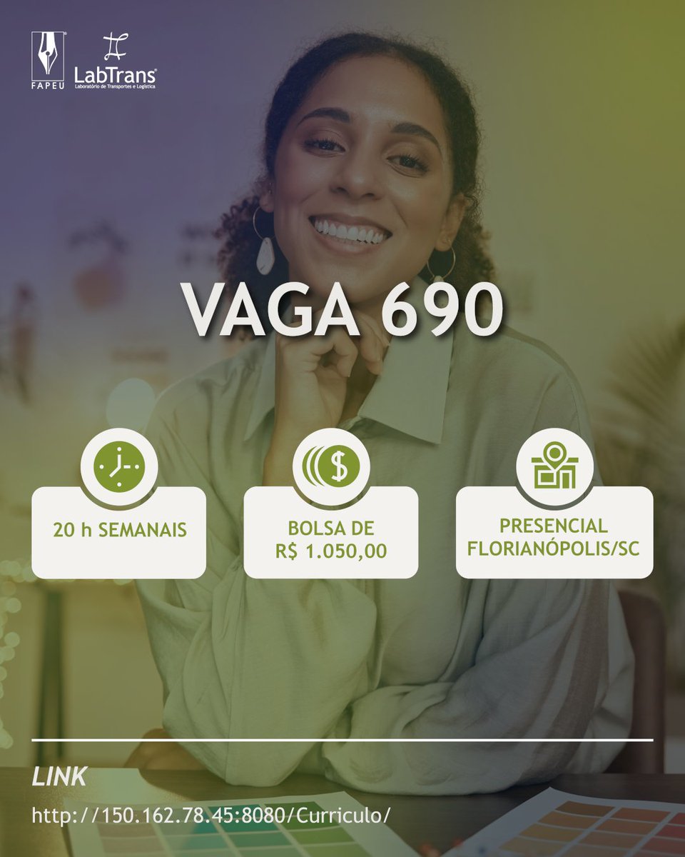 LabtransUFSC's tweet image. 🎨 Você é estudante de Design e manda bem com softwares gráficos? Então essa vaga é pra você!

O LabTrans está com vaga aberta para graduandos em Design (a partir da 3ª fase), com atividades voltadas à criação de identidades visuais, peças gráficas (como infográficos e mapas),…