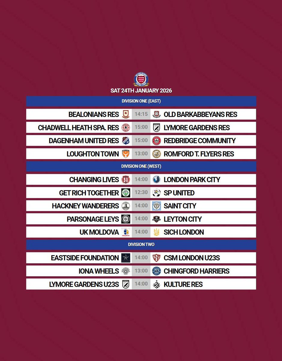 EssexAllianceFL's tweet image. 𝙒𝙀𝙀𝙆𝙀𝙉𝘿 𝙋𝙍𝙀𝙑𝙄𝙀𝙒 / #Week23

Another busy weekend of league &amp;amp; cup action coming up tonight &amp;amp; tomorrow, encompassing 2️⃣7️⃣ league &amp;amp; 9️⃣ cup matches

Good luck to everybody in action this weekend!

#EAL