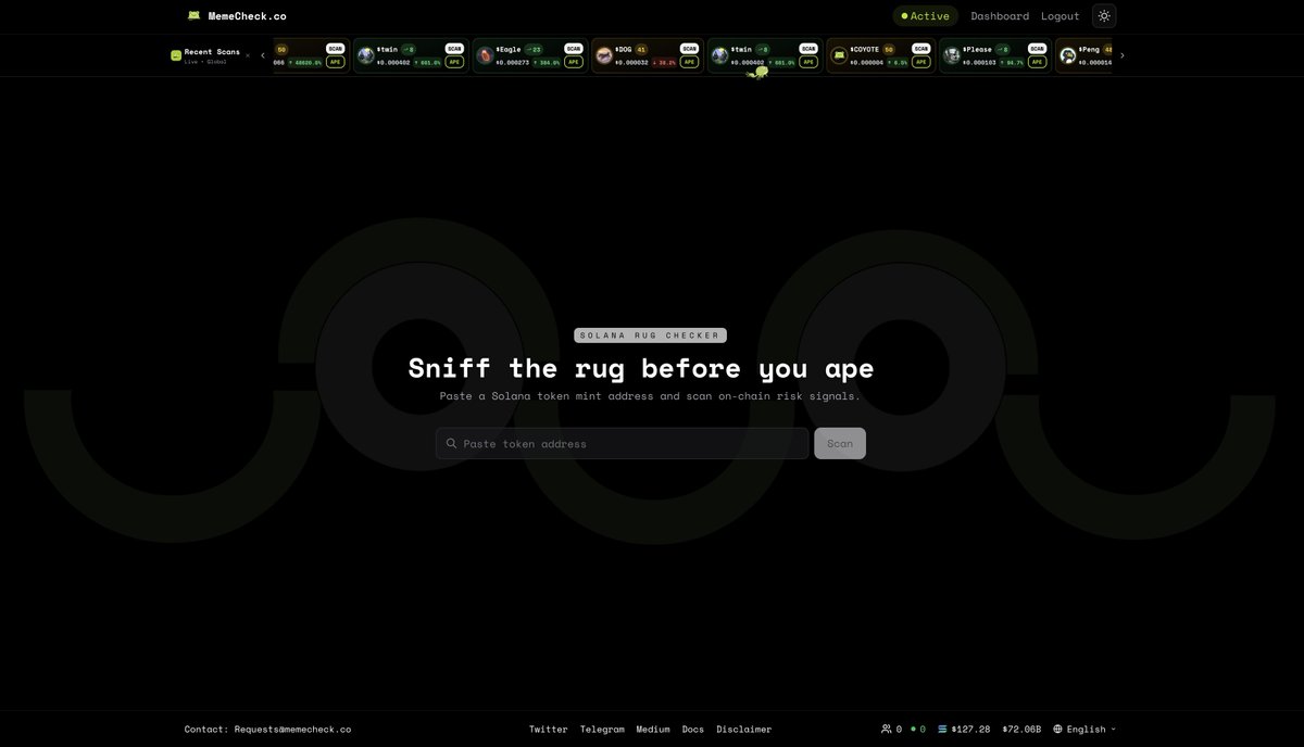 Users will see a global scan! now just by keeping an eye on the global scan  bar you can find whats trending in the Trenches! #memecheck #solana @solana  #coins #sol #pumpfun