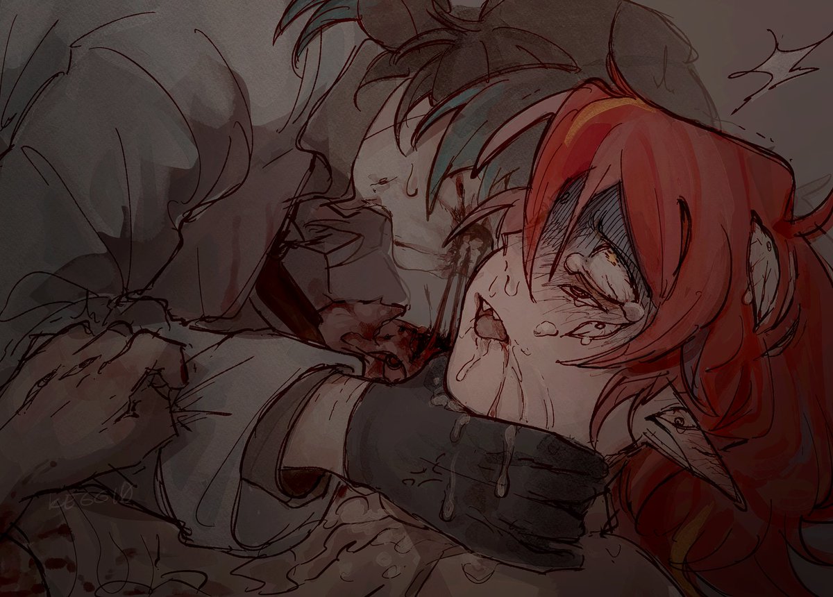 blue guy eating the red guy
#keggi_oc