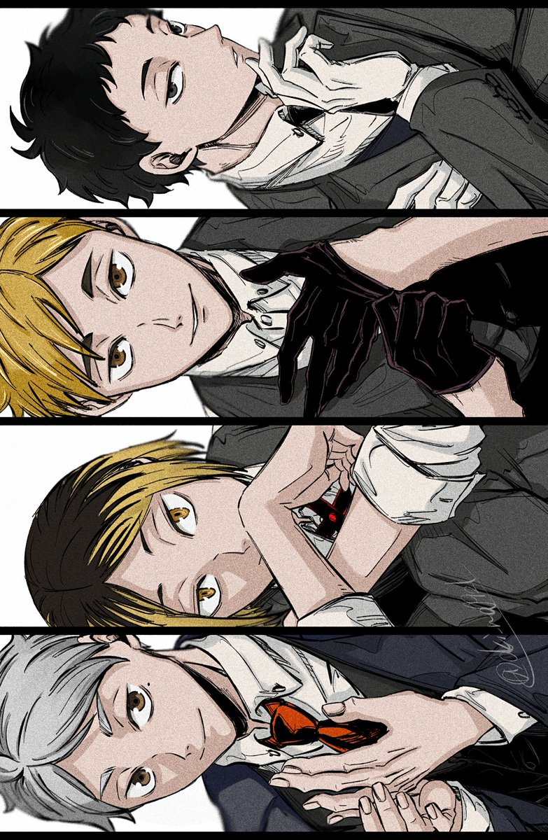 aki_no0921's tweet image. スーツ！セッターズ
スガさん、けんま、あつむ、あかーし