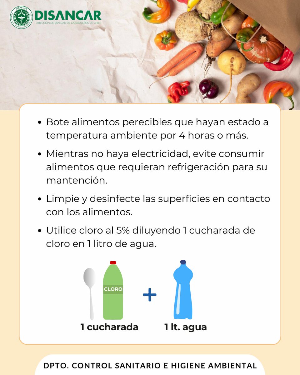 DISALCAR a través del Dpto de Salud Pública, Ocupacional, Prevención Riesgos, Control Sanitario e Higiene Ambiental de DISANCAR, entregan las siguientes recomendaciones ante situaciones de emergencia, como los incendios forestales. La Dirección de Salud de Carabineros. Te Cuida.