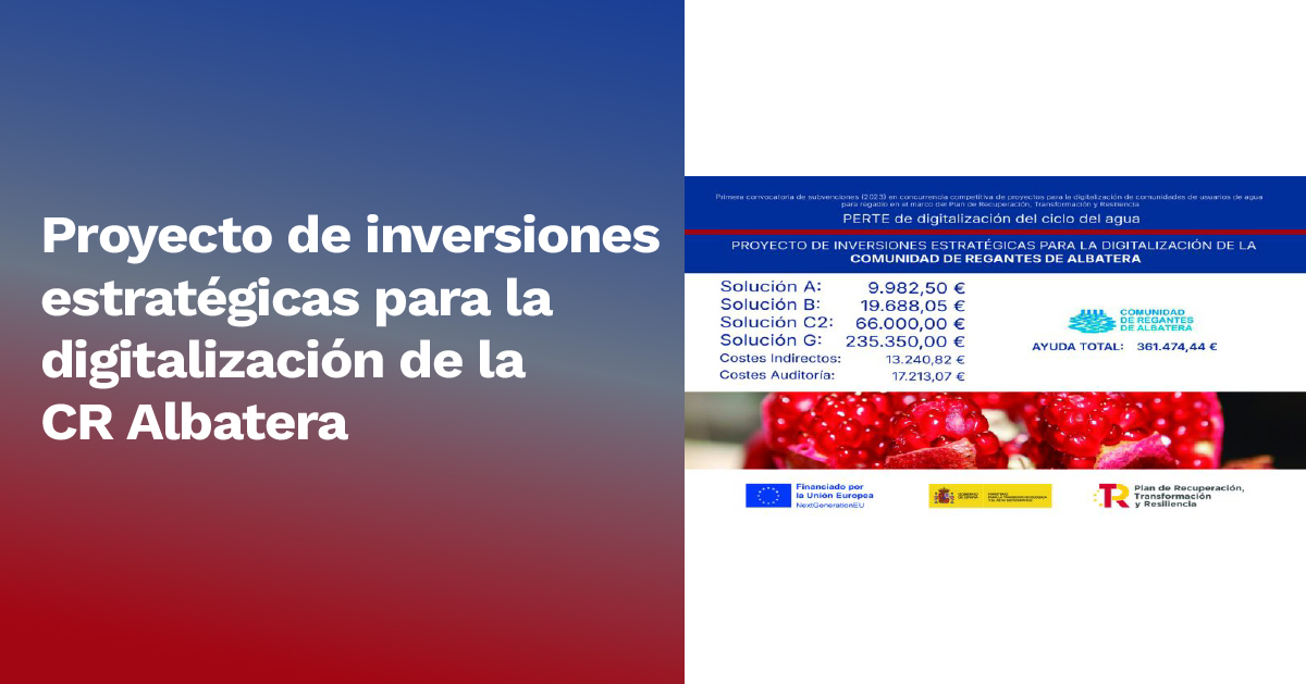 FenacoreOficial's tweet image. La @cralbatera1992  impulsa su transformación digital con un proyecto integral financiado por el #PERTE del Ciclo del Agua. Moderniza su gestión mediante monitorización avanzada, telecontrol, contadores inteligentes y sistemas de apoyo a la decisión.
👉🏻fenacore.org/news/proyecto-…