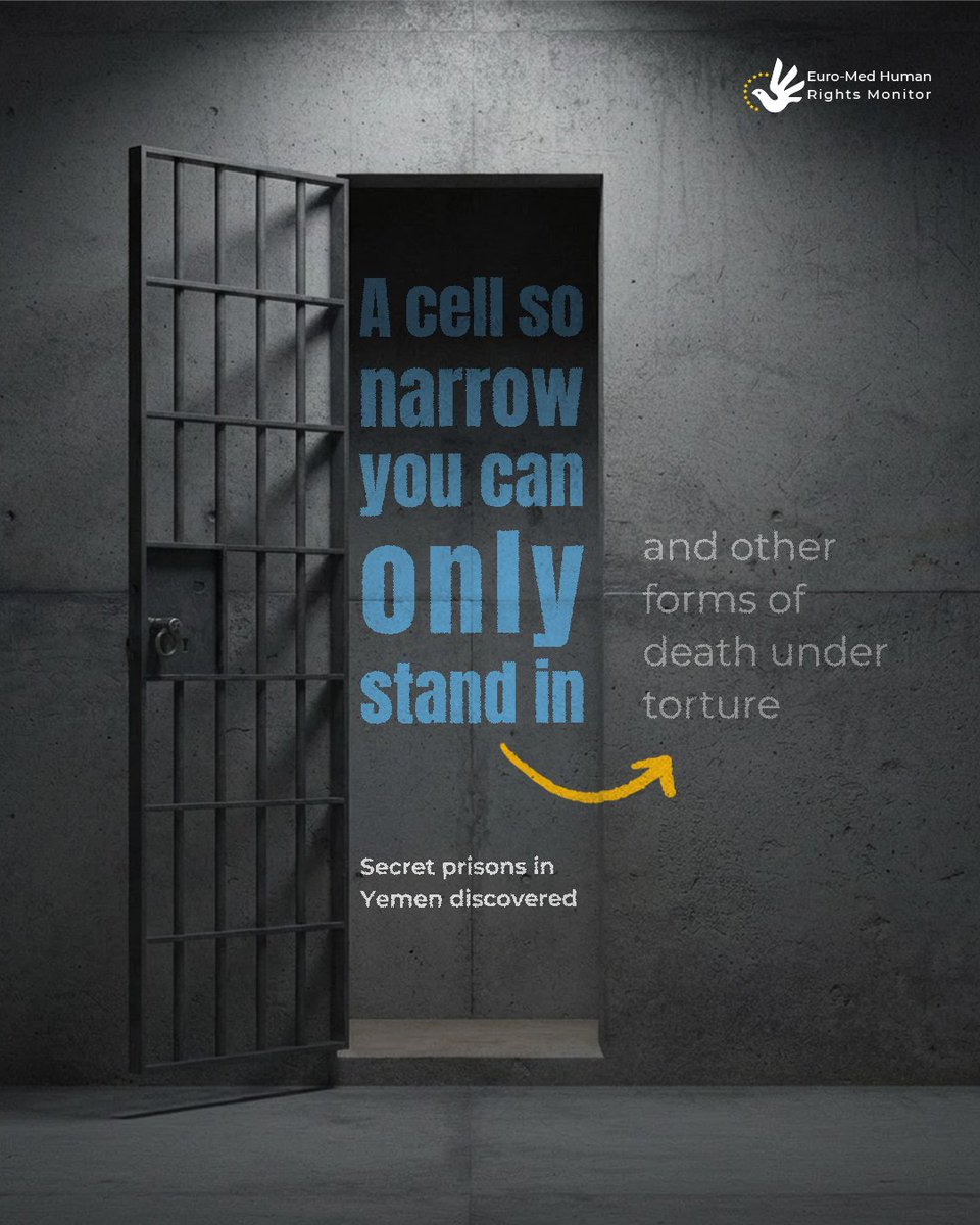 🧵 Illegal prisons and detention centres were discovered in #Yemen following the withdrawal of Emirati forces, containing physical evidence suspected to have been used for torture and other degrading practices. Inside these facilities, hundreds of civilians were forcibly