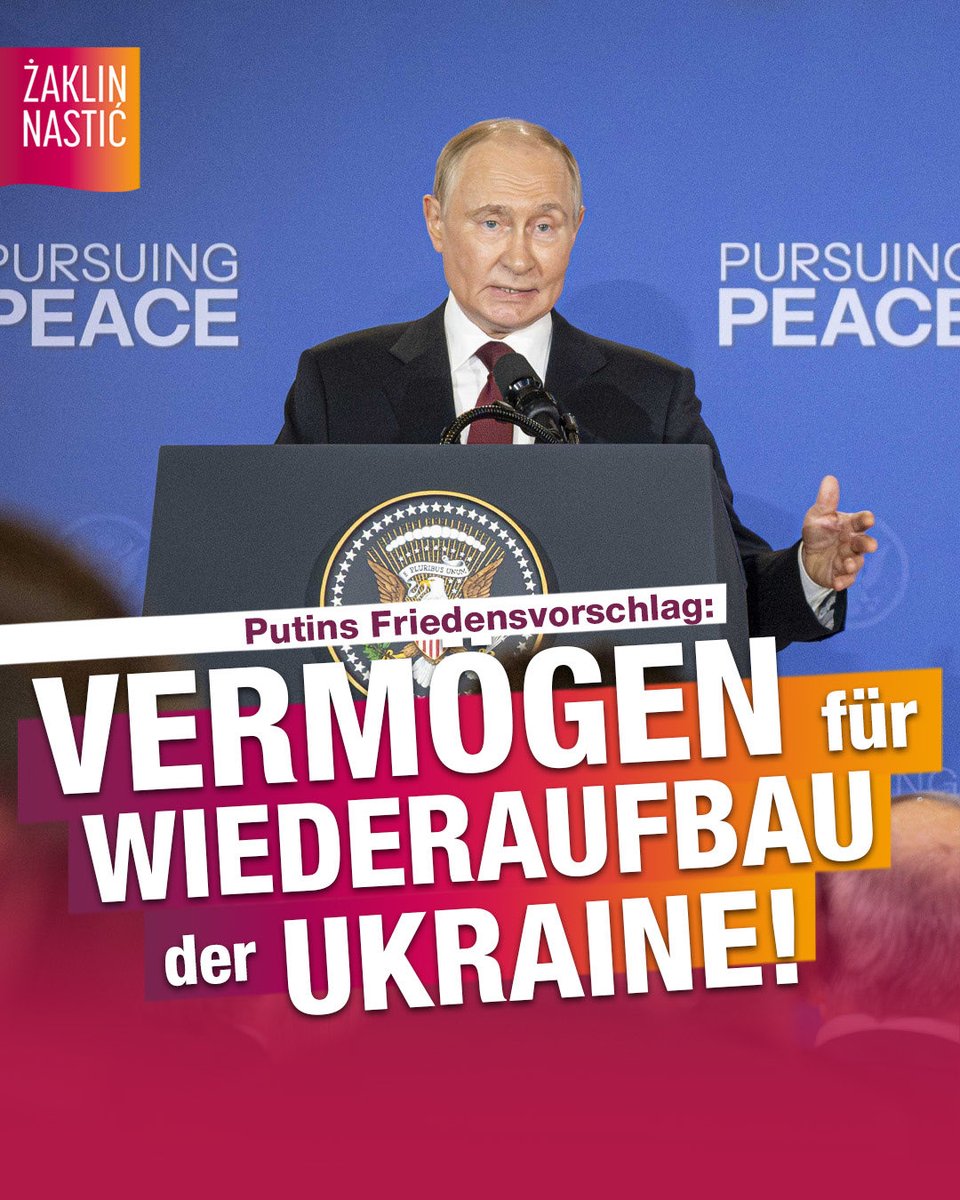 Russlands Präsident Wladimir #Putin bringt zwei Punkte ins Spiel, die politisch nicht ignoriert werden sollten:

Zum einen schlägt er vor, eingefrorene russische Vermögenswerte für den Wiederaufbau der #Ukraine zu nutzen. Zum anderen lässt er prüfen, ob #Russland einem von Donald