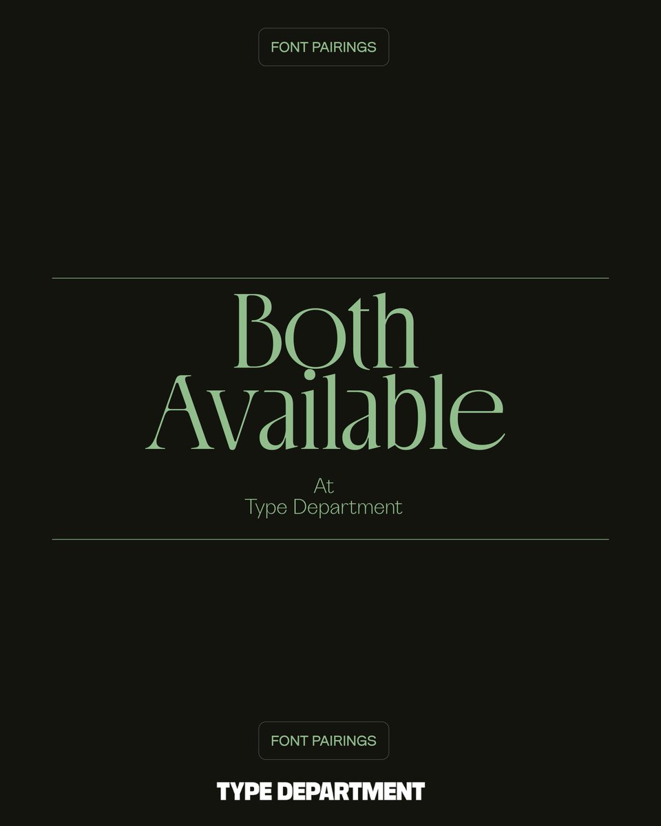 typedept_store's tweet photo. Eclisse Regular x Grotta Light #typefaces⁠
⁠
Ignite your next project with a font from our catalogue. ⁠
⁠
Free trials available. ⁠
🔗 https://t.co/NzgtZn9aGA⁠
⁠
#typedepartment #typedesign #typeface #graphicdesigner #graphicdesign https://t.co/c4FDxg90XG