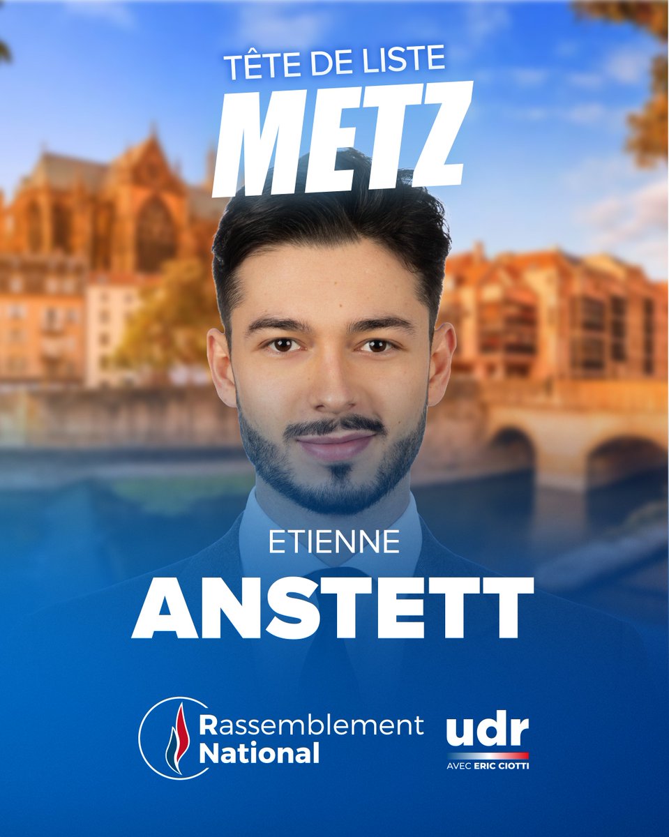 🚀Une liste engagée, précise, jeune, compétente au service d'un Avenir à #Metz, le vrai.

🇫🇷Tout cela grâce au <a href="/RNational_off/">Rassemblement National</a> et au soutien du <a href="/partiudr/">UDR</a> !