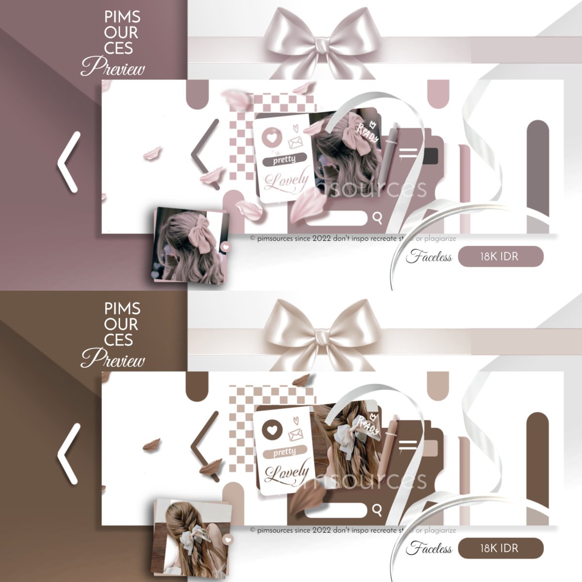 _pimsources's tweet image. Help repost please thank you 🩷

Elevate your fashionista looks by simple trick — pretty ribbon or hair accessories on point 🎀

t: #zonauang layout faceless ready stock