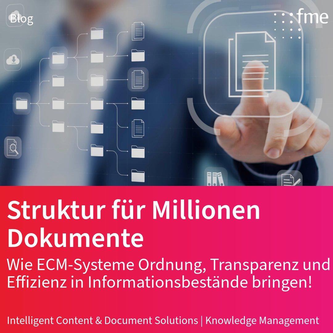 Millionen Dokumente und steigende Komplexität zeigen, dass klassische Ablagen nicht skalieren. Warum ein #ECM-System für strukturiertes #Dokumentenmanagement, #Compliance und #DigitaleTransformation unverzichtbar ist, lesen Sie im Blog: eu1.hubs.ly/H0rb-gj0